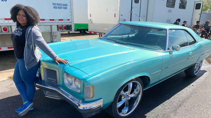 Staff Entertainment Writer Tonja Renée Stidhum on the set of Queen & Slim